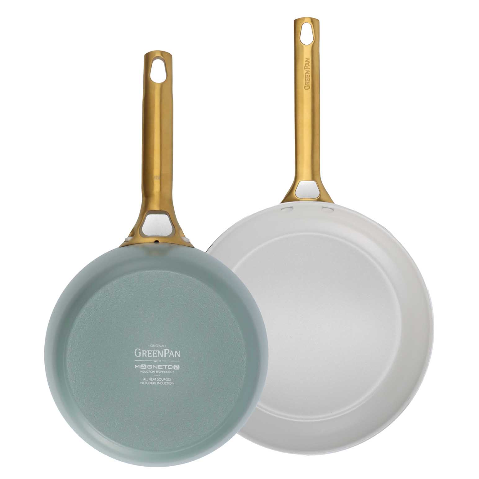 Greenpan Padova 2 Piece PFAS Free Frypan Set 26/30cm - Smokey Blue